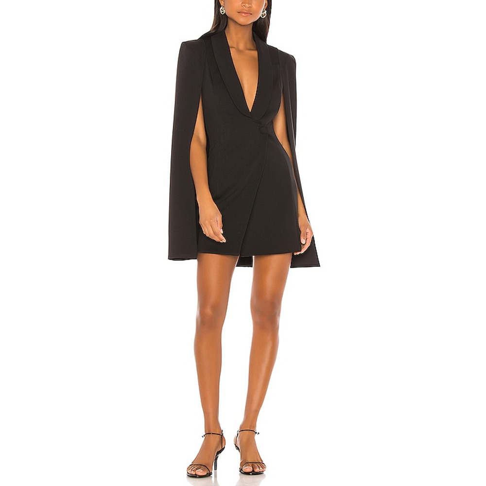 Katie May Black Cape Dress